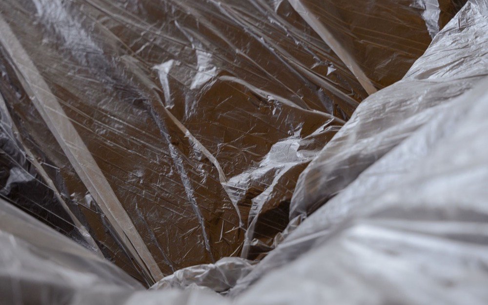 A sheet of thin transparent polymer film